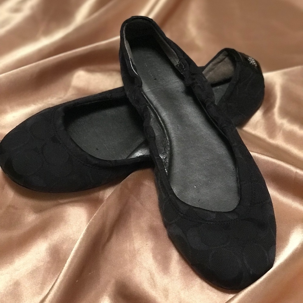 Size 11 Coach monogrammed ballet flats
